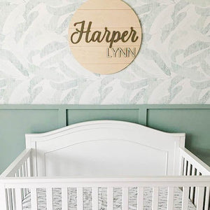 Shiplap Round Name Sign (Instant Font Preview)