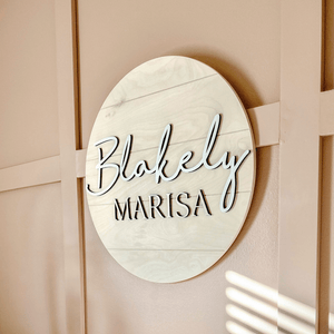 Shiplap Round Name Sign (Instant Font Preview)
