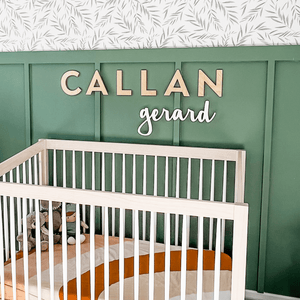 First & Middle Name Sign - Combination Block + Script Font