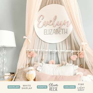 Shiplap Round Name Sign (Instant Font Preview)