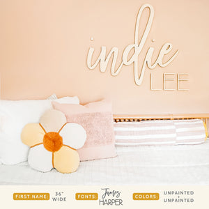 First & Middle Name Sign - Combination Script + Block Font