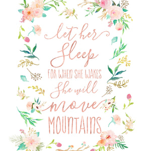 Floral Whimsy Collection - Let Her Sleep - Print