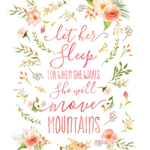 Floral Whimsy Collection - Let Her Sleep - Print
