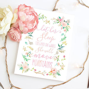 Floral Whimsy Collection - Let Her Sleep - Instant Download