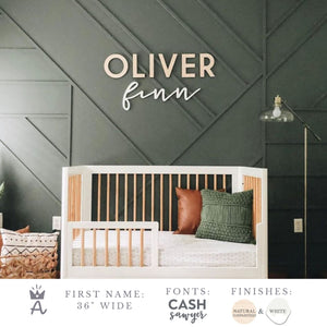 First & Middle Name Sign - Combination Block + Script Font