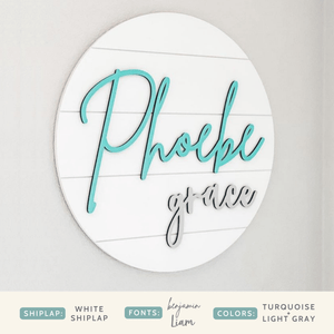 Shiplap Round Name Sign (Instant Font Preview)