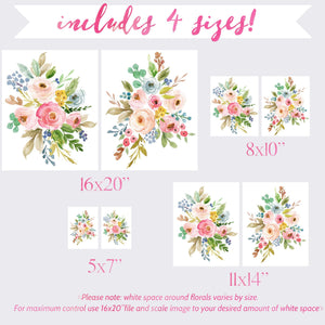 Meadowland Bouquets III & IV - Set of 2 - Prints