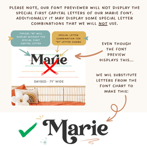 Backboard Style Name Sign - Combination Block + Script