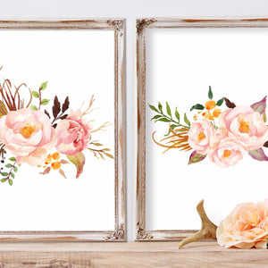 Tribal Rose - Set of 2 Floral Bouquets - Instant Download