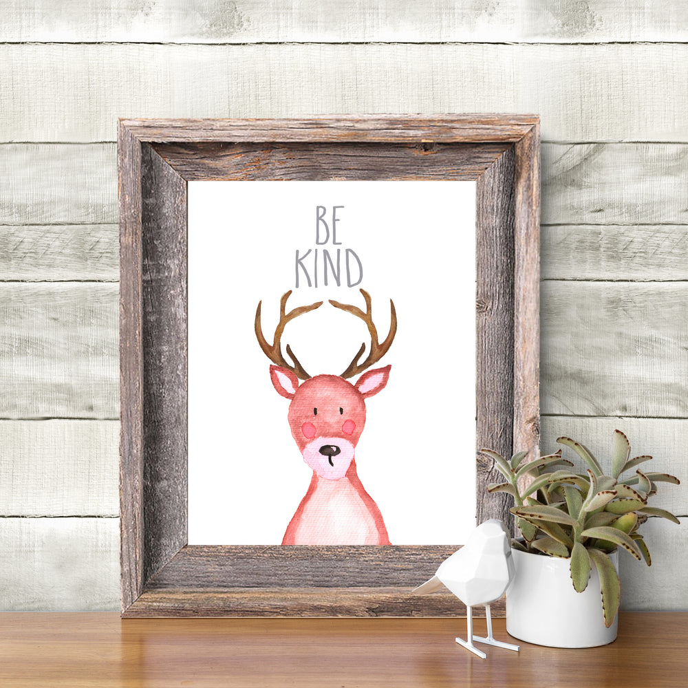 Woodland Collection - Deer - Be Kind - Instant Download