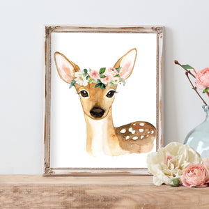 Blushed Collection - Floral Deer - Print