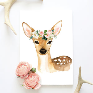 Blushed Collection - Floral Deer - Print