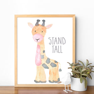 Watercolor Giraffe Nursery Printable Art