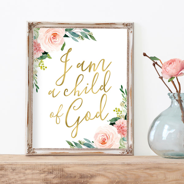 
        Blushed Collection - I am a child of God - Instant Download
        