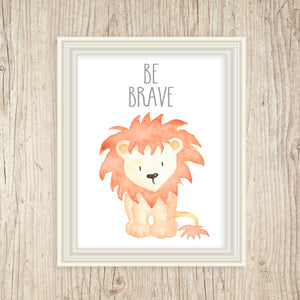 Safari Collection - Lion Be Brave - Print