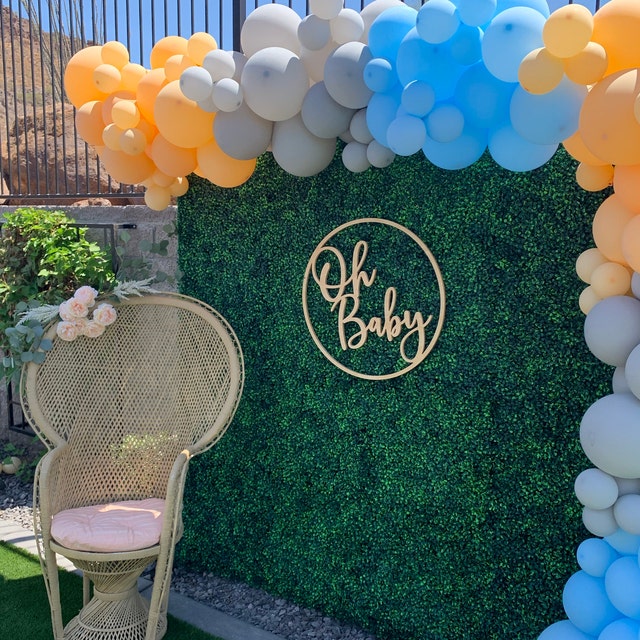 Oh Baby Hoop Wood Sign for Baby Shower Decor, Sprinkle Decorations, Dessert  Table Backdrop, Baby Announcement, Photo Booth Prop or Baby Gift 
