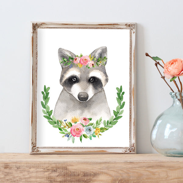 
        Meadowland Raccoon - Print
        