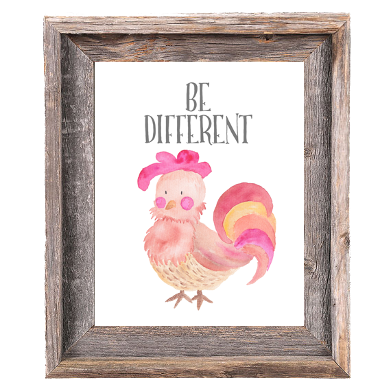 Provincial Collection - Rooster - Be Different - Print