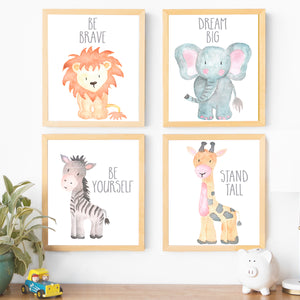 Baby Animal Nursery Printable Art for Gender Neutral Safari Nursery Theme