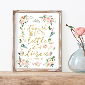 Blushed Collection - Though She Be But Little She Is Fierce - Instant Download