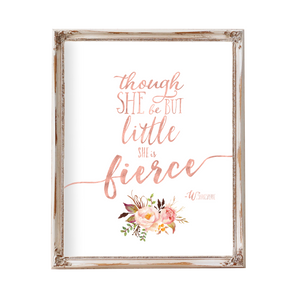Tribal Rose - Though She Be But Little She Is Fierce - Instant Download