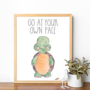 Safari Collection - Turtle Go At Your Own Pace - Instant Download
