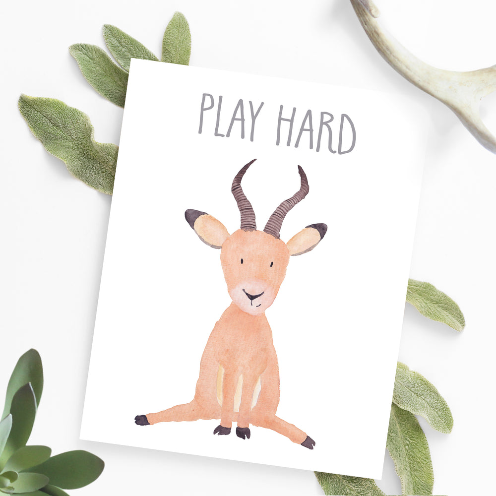 Safari Collection - Antelope Play Hard - Instant Download
