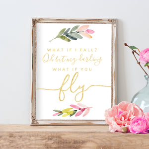 Rosewater Collection - What if I fall - Print