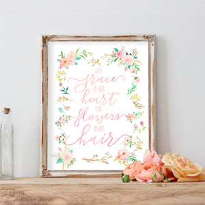 Floral Whimsy Collection - With Grace In Her Heart - Print