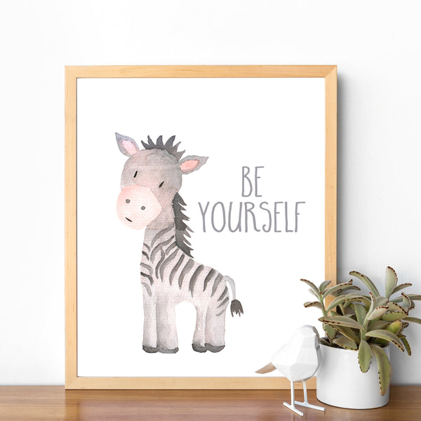 
        Safari Collection - Zebra Be Yourself - Print
        